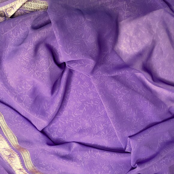 NWT Handcrafted Lilac Scarf by Sana – Asian-Inspired Elegance - Picture 2 of 12